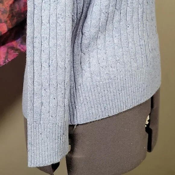 Karen Scott Crewneck Cable-Knit Sweater Sz S - Picture 7 of 11